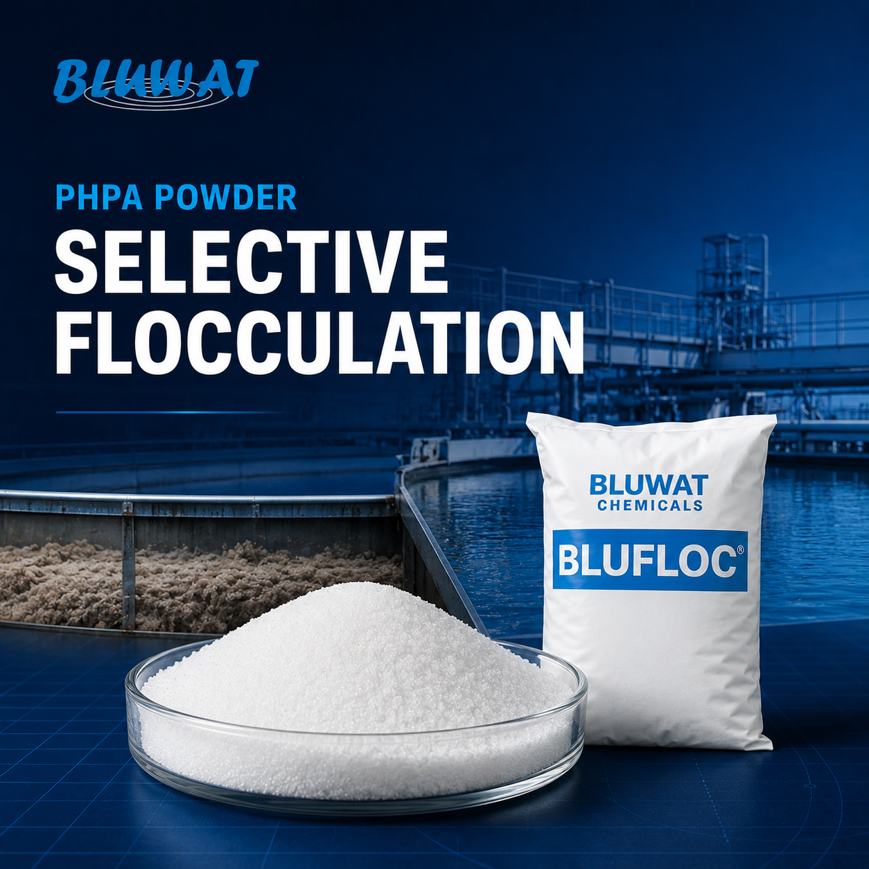 PHPA Powder for Selective Flocculation in Clear-Water Drilling with 89% Min. Solid Content Anionic Copolymer