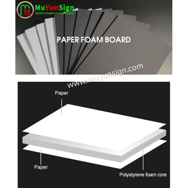 White Paper Foam Board Seamless For Mounting / Printing / Crafting