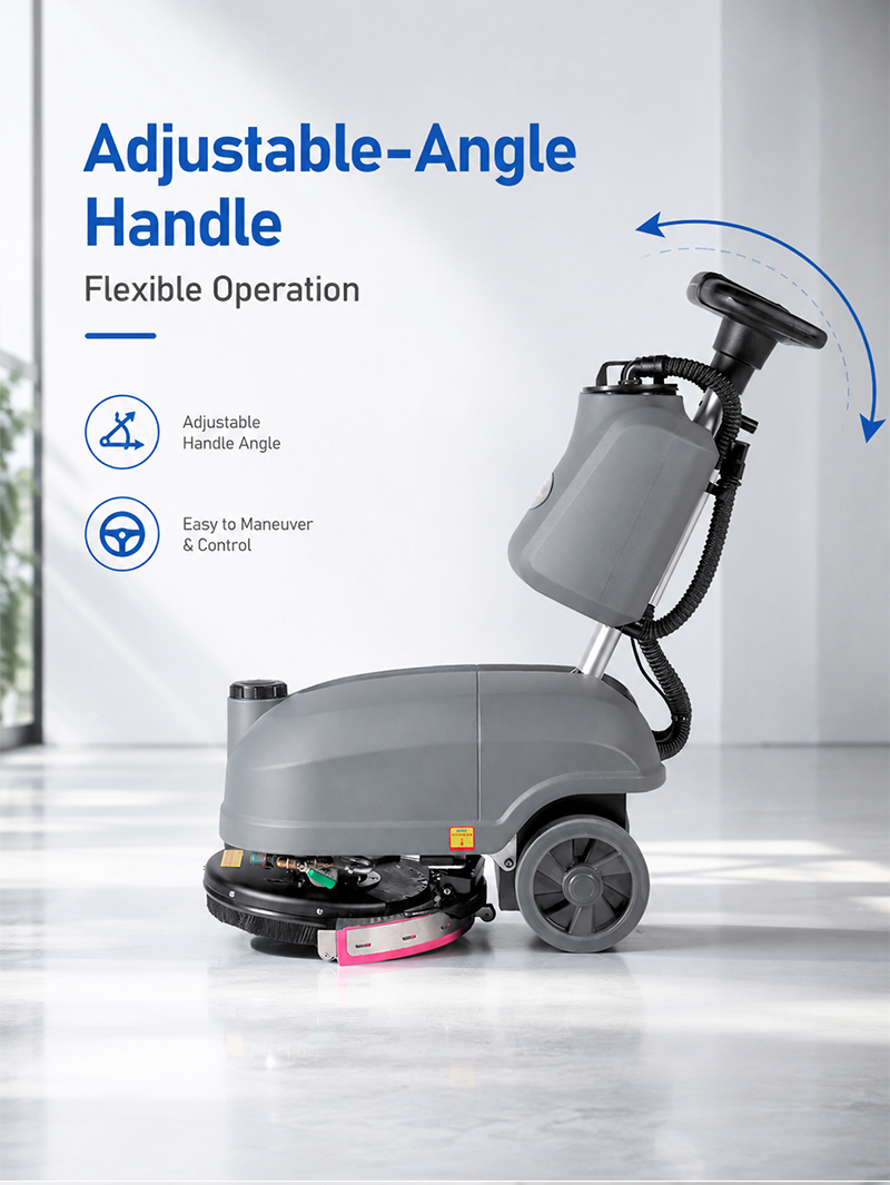 Compact Flooring Cleaning Machine Battery Powered Floor Scrubber Machine Brush Cleaner Machine