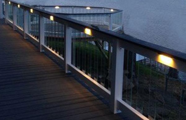 12V LED rail stone cap light 6 inch LED Hardscape Light for retaining wall light Stair Lighting 6 inch Under Deck Light