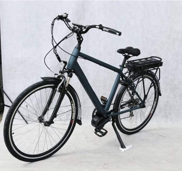 250W Mid Drive Motor Ebike With Front Suspension 700C Tire 48V 10.4AH Battery
