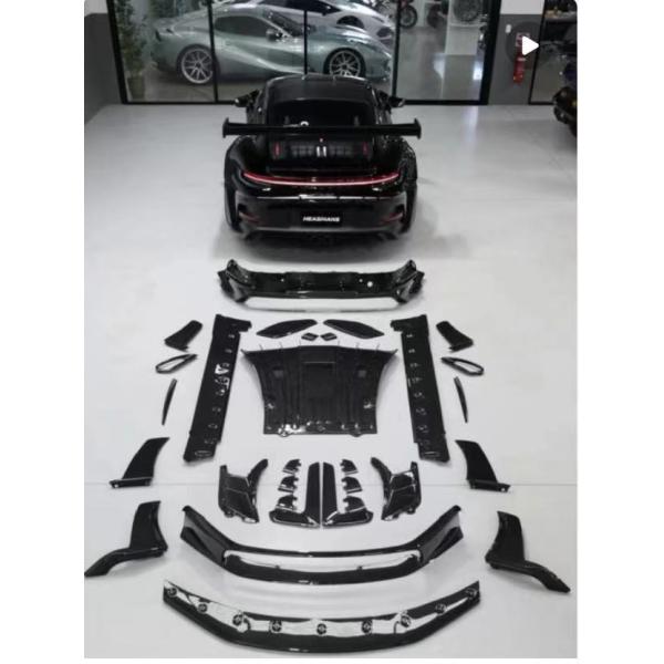 146cm 2020 Porsche 992 Body Kit Front Lip Diffuser Spoiler Hood Body Kit OEM