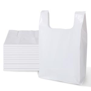 Saco de camiseta HDPE para compras industriais com rosto sorridente biodegrad