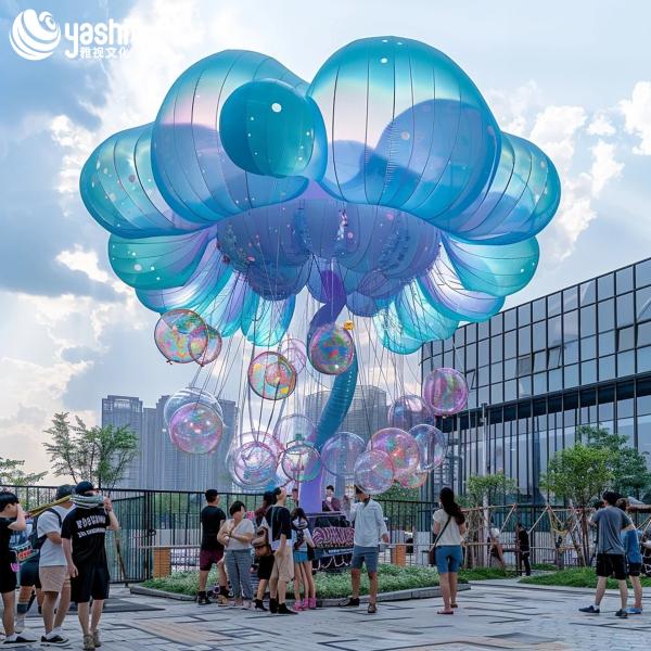 Outdoor Decorative Balloons LED Lighting Fixtures for Square