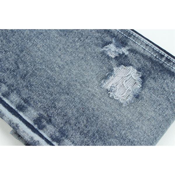 Tejido de denim de fibra reciclada en un azul muy profundo 11.5 oz Alta elasticidad