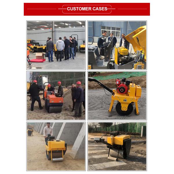 Marcher derrière le rouleau à tambour unique HQ-YL600C rouleau routier vibrant de 0,3 tonne avec une puissance de 5,5 kW