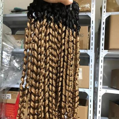 Destaque Double Weft Pixie Curls Human Hair Bundles Extensões 10 Inches-26 Inches