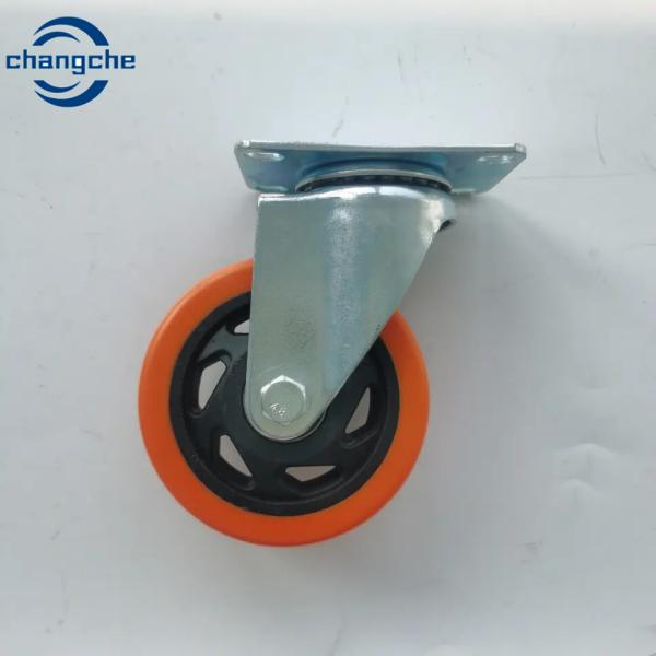 2 Inches Top Plate Caster Extra Width Black Metal Swivel Plate Caster Wheels