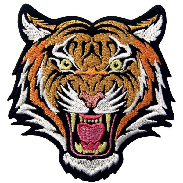 50% Embroidery Roaring Animal Motorcycle Biker Patch For Jacket