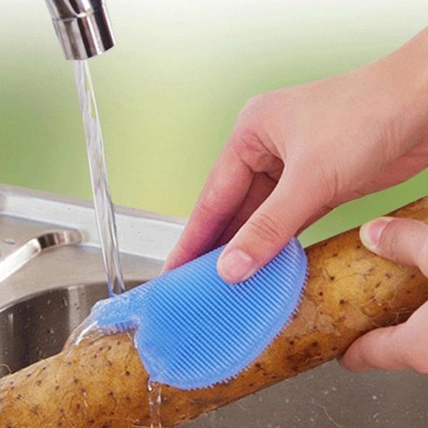 FDA - Approved Silicone Kitchen Brush For Wash Dishes Glasses Vegetables And Fruit