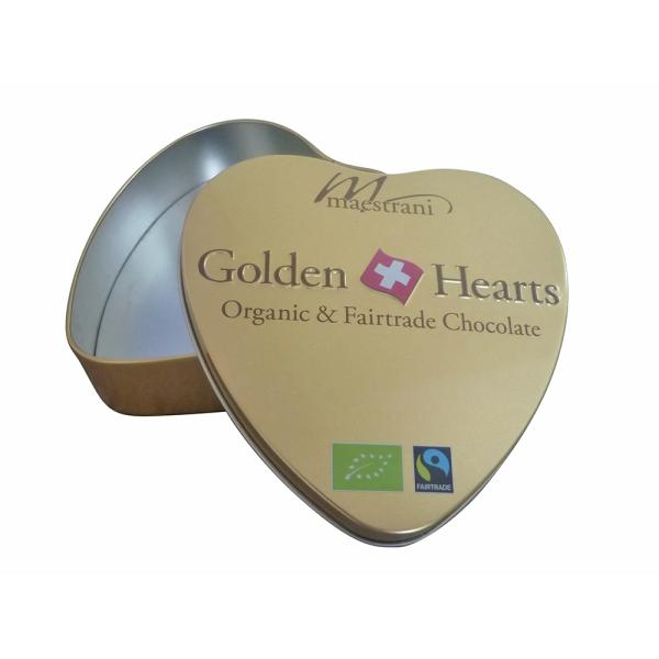 Metal o recipiente dado forma coração da caixa da lata para o bloco da vela e do chocolate e do creme