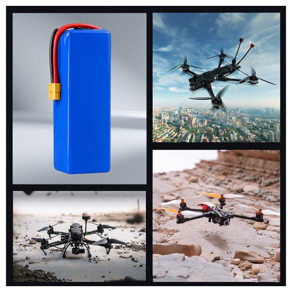 Custom Polymer FPV Drone Batteries with 22.2V-88.8V Options and High-Rate Discharge for Optimal Performance