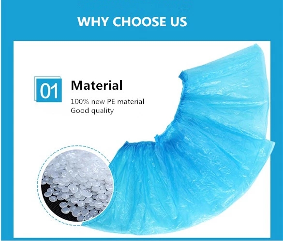Blue Household Dust Proof 30GSM Non Woven Disposable Shoe Covers