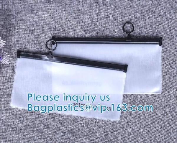 Slider Handle, Portable Travel Luggage Pouch, Clothes Storage Bag, Organizer, Vinyl Storage Bags, Dual Zippers