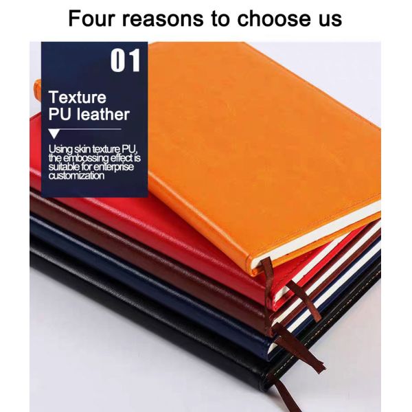 Macaron Colored A5 PU Leather Journal Notebook For Business Office Planning