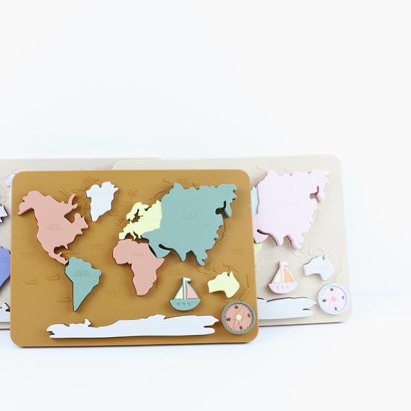 BPA Free Silicone Puzzle Eco Friendly For Kids Education Silicone Teething Puzzles