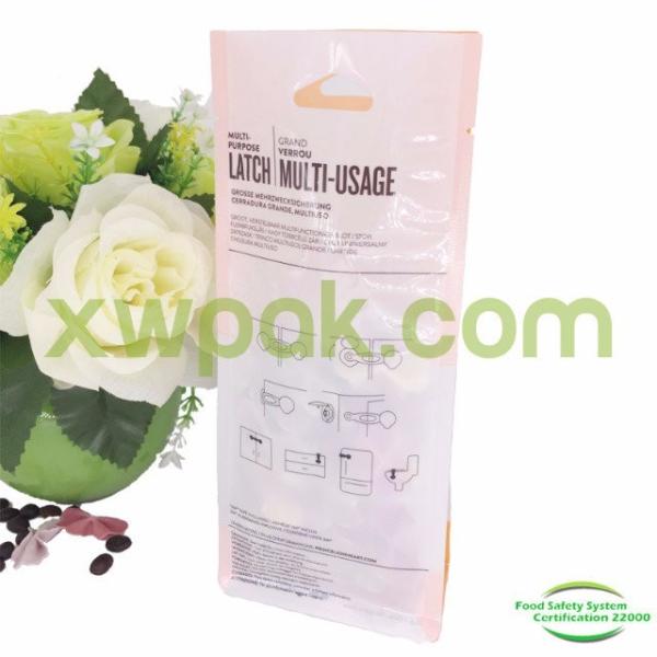 Resealable k Custom Printed Packaging Bags Brown Kraft Paper Aluminum Foil Inside