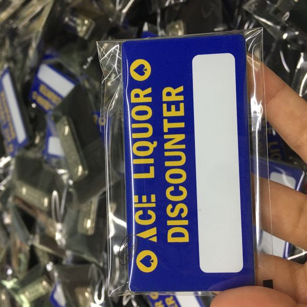 Name Badges With Window Custom PVC Acrylic Reusable Name Badges Magnetic Back