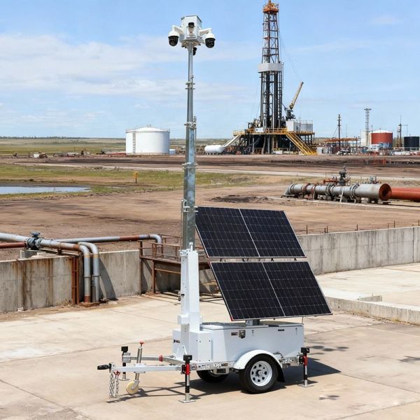 Trailer Mounted Lighting Tower Renewable Energy Technologies Solar Powered Generator Industrial Light Tower