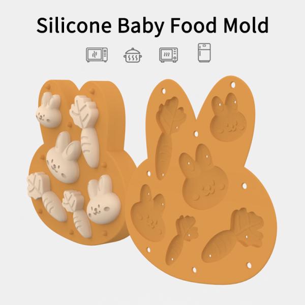Silicone Baby Fruit Food Feeder Tray Container Ice Cube Tray Maker for Homemade Baby Food Breastmilk Teething Popsicle Mold