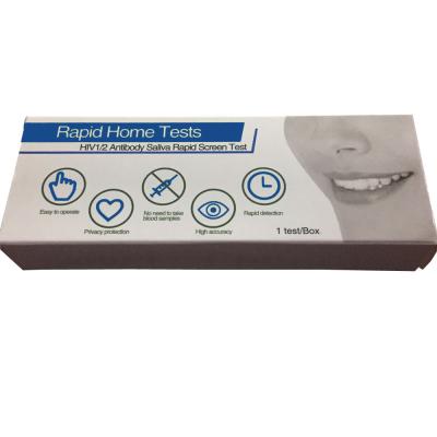 Kit de teste oral de HIV instantâneo 1/2 saliva anticorpos em casa teste de esfregaço de boca