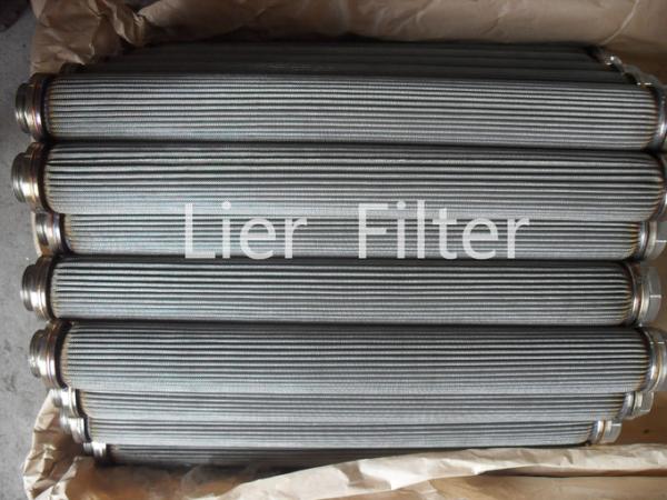 Stainless Steel Folded Filter Element High Porosity High Dirt Holding Capacity
