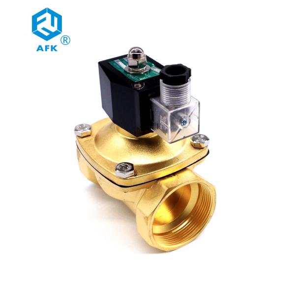Válvula de solenoide normalmente fechada de bronze do gás natural da C.A. 220V