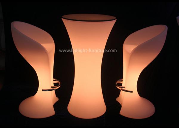 Colors Changing LED Light Furniture , Remote Control LED Bar Stools And Tables