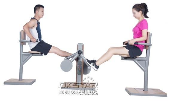 outdoor wood chair leg stretcher leg exercise machine for old people