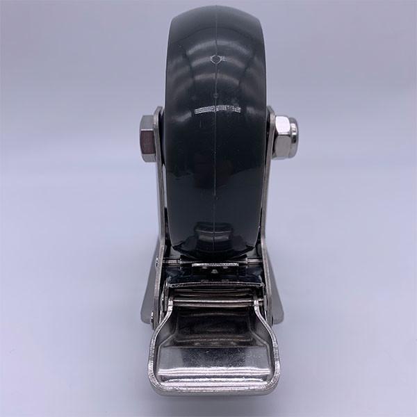 Stainless Steel Fork PU Tread Locking Caster 75mm 100kg Load