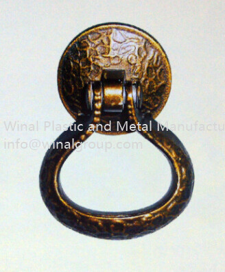 Pear-Shaped pull ring door handle,L63mm*W47mm,antique bronze,size & finish can be OEM.