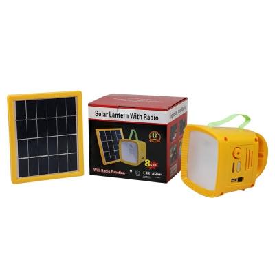 Radio à énergie solaire portative de lanterne de FM de chargeur solaire mobile outre de chargeur de Mini Camping Lamp Rechargeable Phone de grille