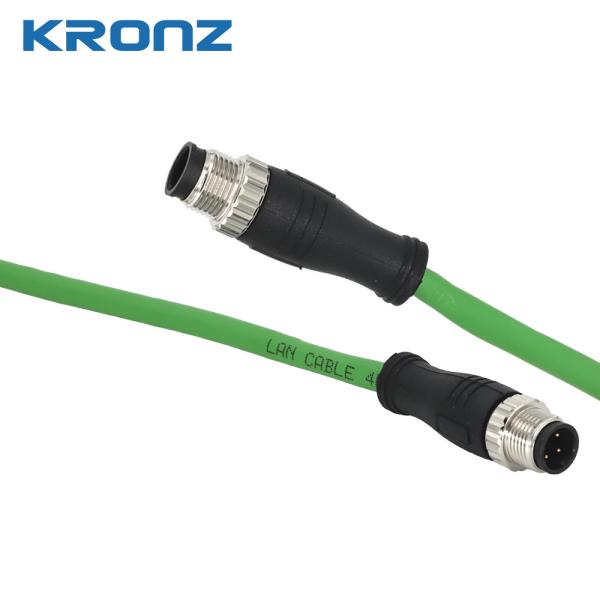 IP67 Industrial Circular M12 Connectors For Harsh Environments Brass Contact Nut Material
