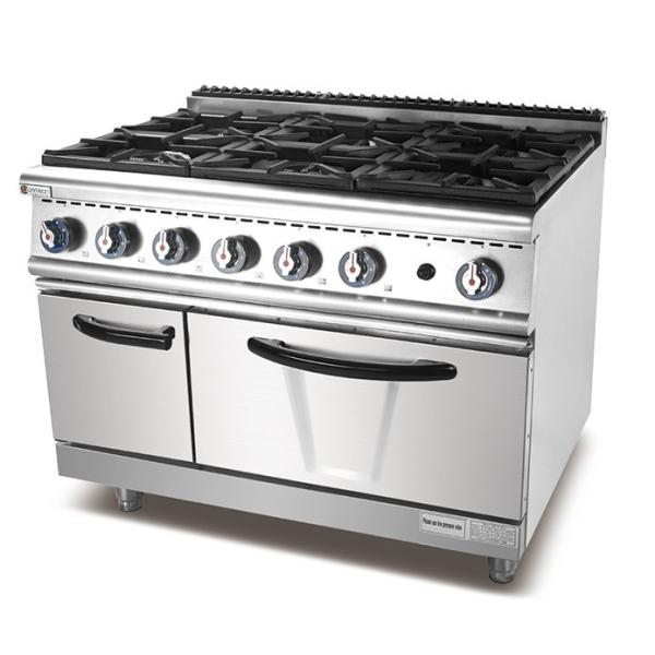 Промышленная кухня варя газовую плиту горелки оборудования 6 Фрестандинг с печью