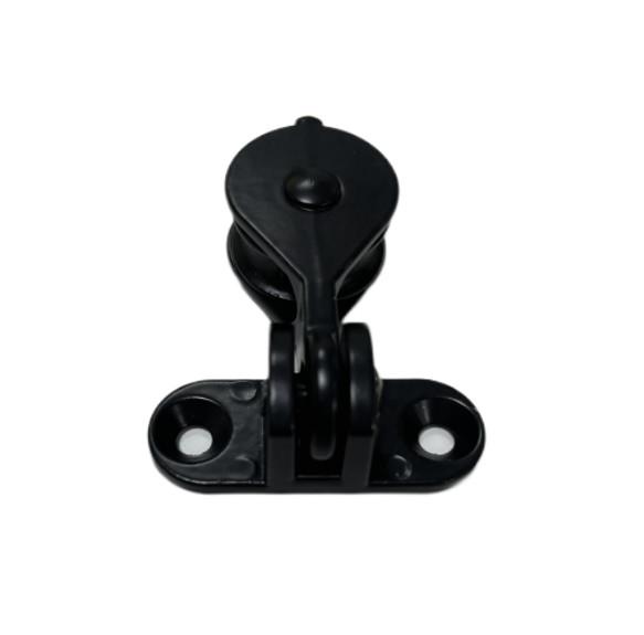 Rotation Backplate Blinds Pulley Zinc Diecast Black Wall Mount Curtain Pulley