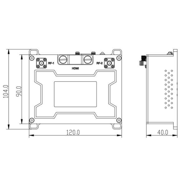 ZKMANET3451 4W 35KM HDMI AV Трансмиссия IP Mesh Radio Для беспилотных летательных аппаратов UAV Data Link