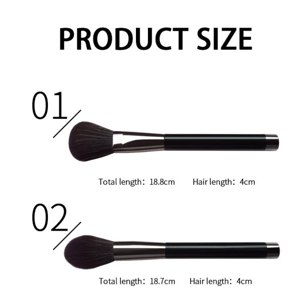 Classical Cosmetic Makeup Brush Set Premium Professional 8 Pc High Glossy Plastic Handle Brush With Bag