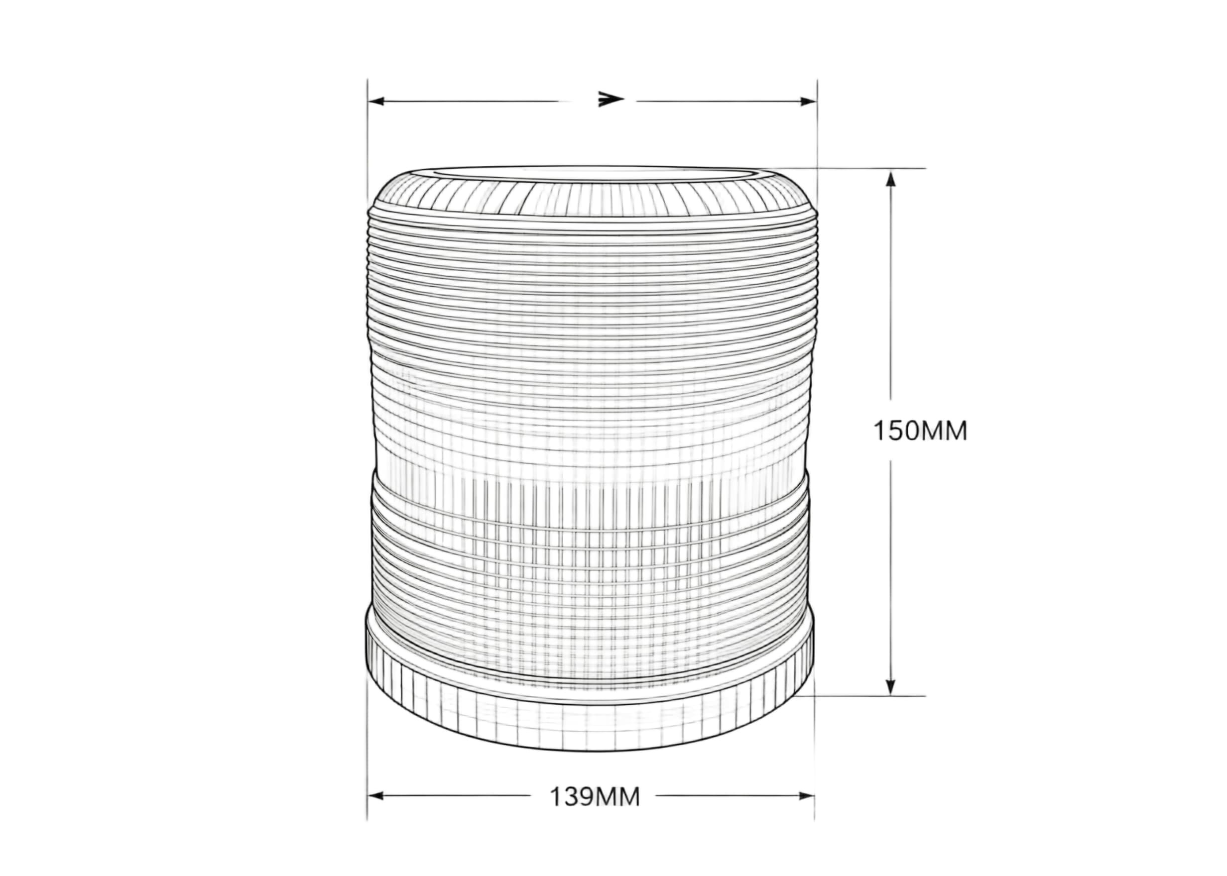 Polycarbonate Green LED Beacon Lens Cover Replacement for Warning Light