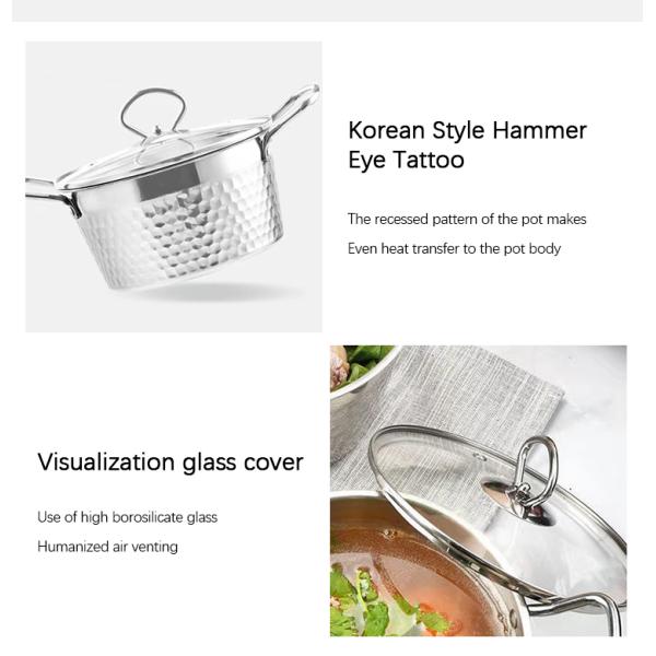 Серебряный соус кухни готовит нержавеющую сталь 304 со стеклянной крышкой