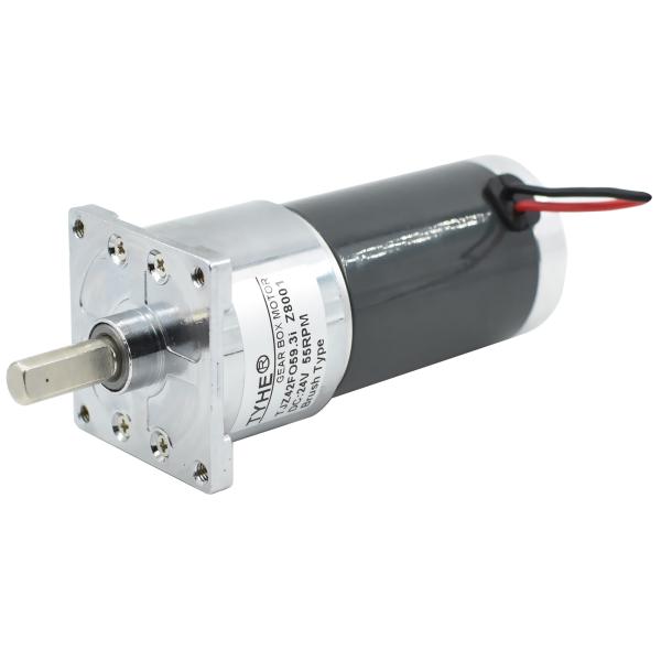 OD42mm Full Steel 24v 12v Gear Reduction Motor 20w 25W High Torque 4.5nm 3nm