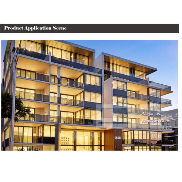 Customized Soundproof Aluminum Glass Swing Door Clear Tempered Glazed