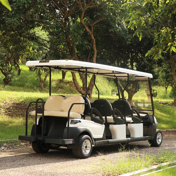 6+2 Seater Sightseeing Electric Golf Buggy With LiFePO4 Battery