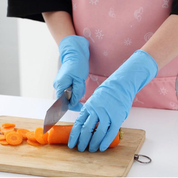 Comfortable Disposable Nitrile Gloves Blue Sterile  Nitrile Work Gloves