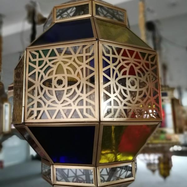 Arab Style Moslem Led Metal Glass Lighting Vintage Decor Pendant Light(WH-DC-45)
