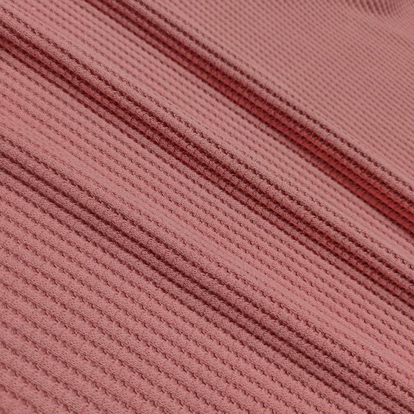 Eco Friendly Organic Cotton Recycled Polyester 3*3 Waffle Women Top Fabric