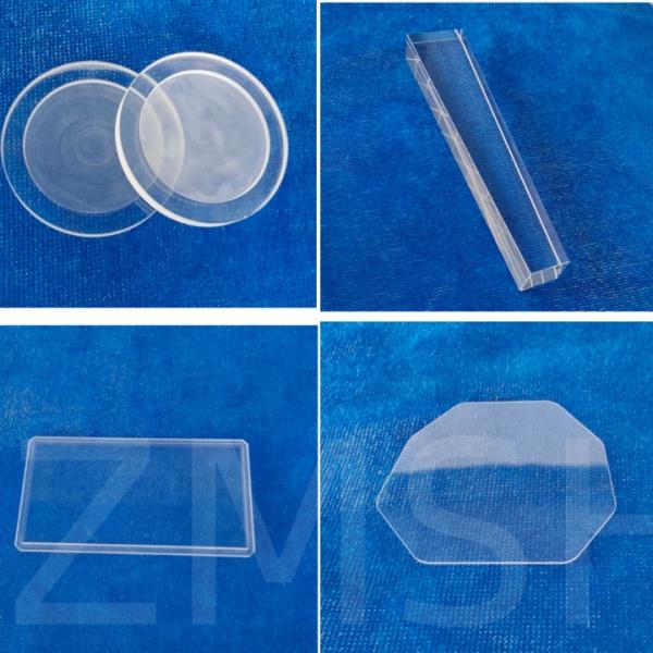 Jardines ópticos de zafiro AL2O3 redondo Rectangular de pulido de revestimiento AR personalización