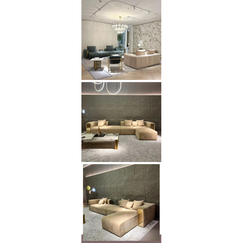 New Model Upholstery Fabric Sofa Set Designs Italian Style Muebles Luxury Modern Living Room Set Furniture Sofa