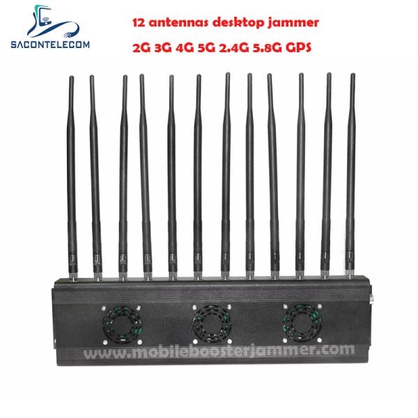 AC110V 48w настольный сигнальный джаммер 2G 3G 4G 5G 2.4G 5.8G VHF UHF 12 полос