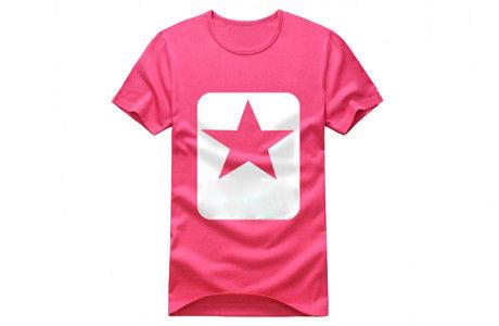 Various Colors Casual T - Shirts Classic Double Pressure Close Stitching Hem