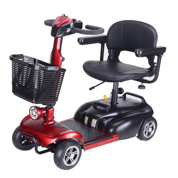 Four Wheel Elderly Handicapped Electric Mobility Scooter 6 Inch 250w